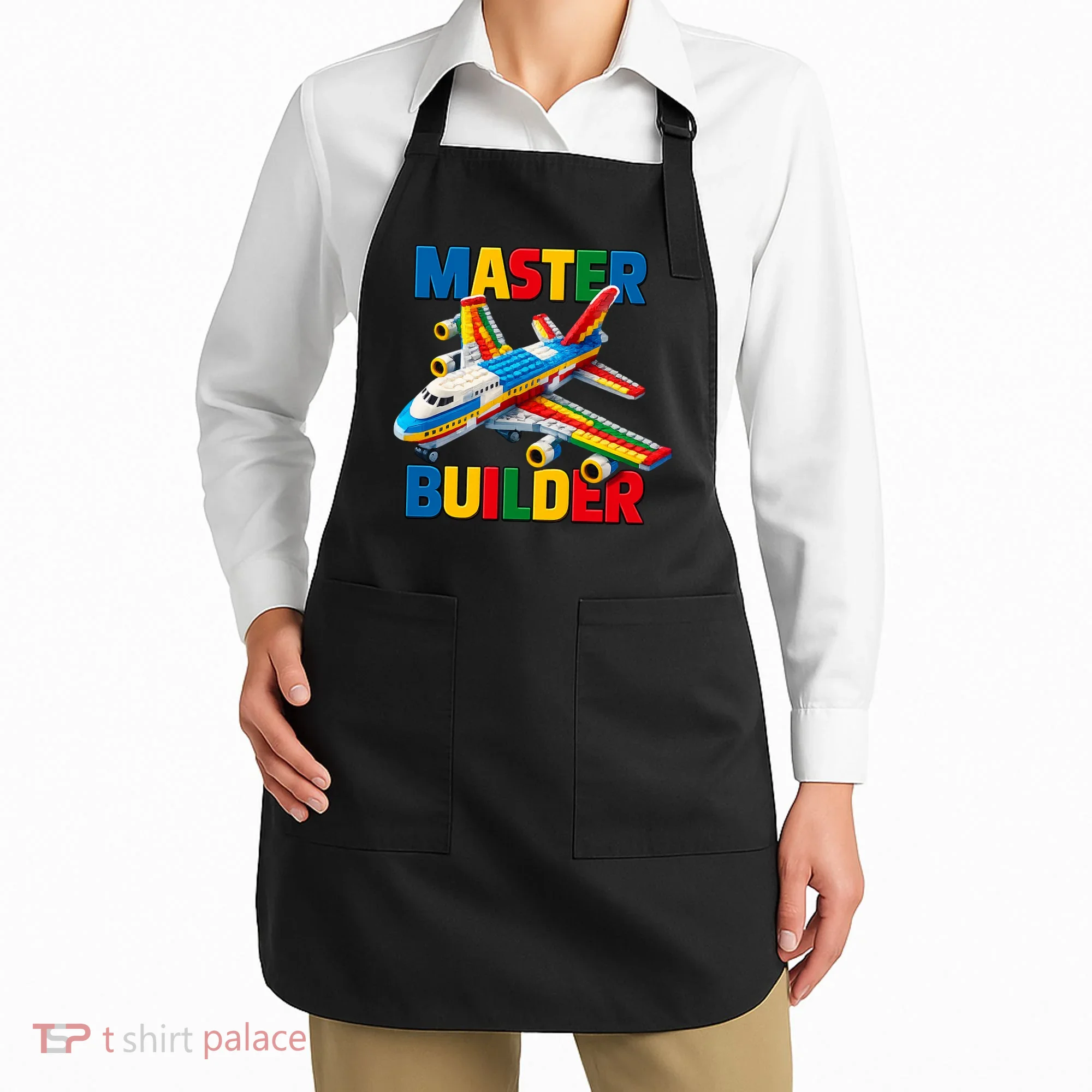 Master Builder Airplane Toy Building Blocks Brick Apron