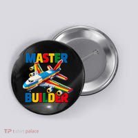 Master Builder Airplane Toy Building Blocks Brick Button thumb 0