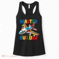 Master Builder Airplane Toy Building Blocks Brick Women's Tank Top thumb 0