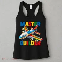Master Builder Airplane Toy Building Blocks Brick Women's Tank Top thumb 3