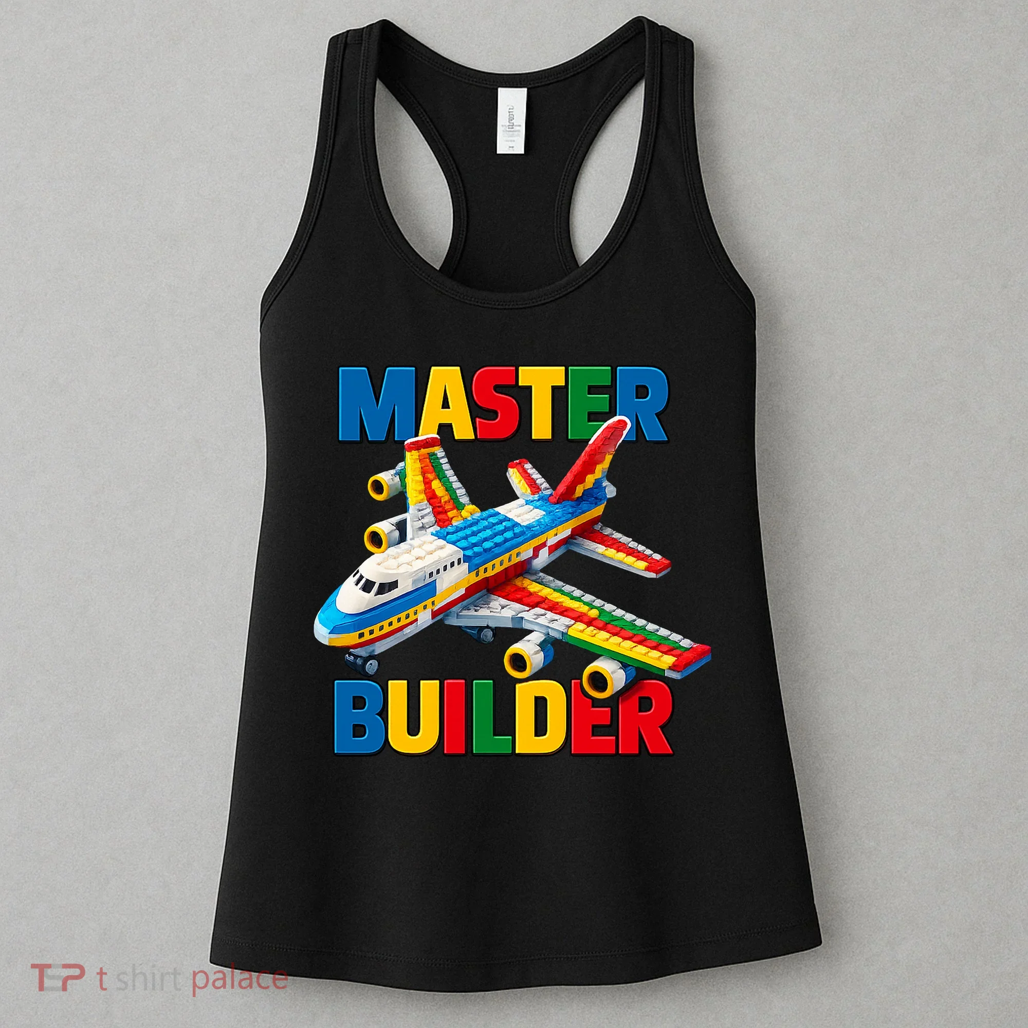 Master Builder Airplane Toy Building Blocks Brick Women's Tank Top