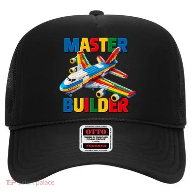 Master Builder Airplane Toy Building Blocks Brick Hat