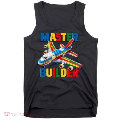 Master Builder Airplane Toy Building Blocks Brick Tank Top