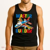 Master Builder Airplane Toy Building Blocks Brick Tank Top thumb 3