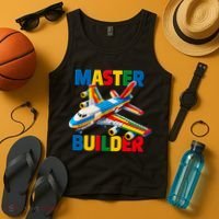 Master Builder Airplane Toy Building Blocks Brick Tank Top thumb 4