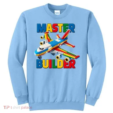 Master Builder Airplane Toy Building Blocks Brick Sweatshirt