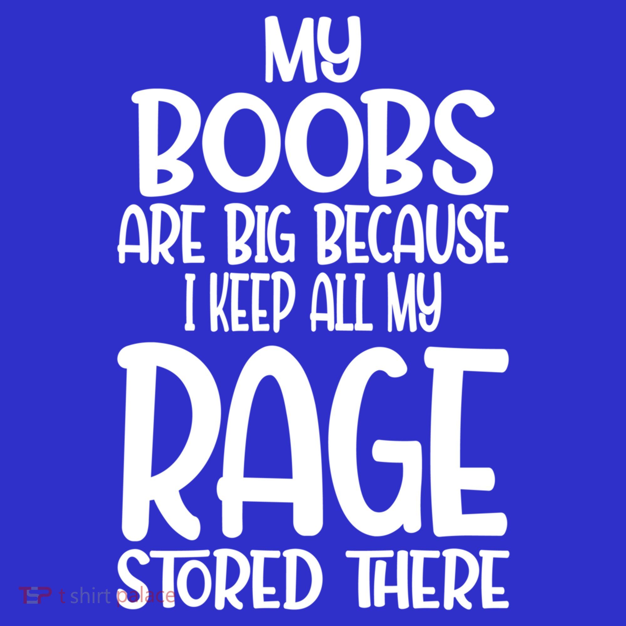 My Boobs Are Big Because I Keep All My Rage Stored There Cute Gift Long Sleeve Shirt