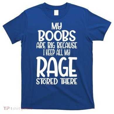 My Boobs Are Big Because I Keep All My Rage Stored There Cute Gift T-Shirt