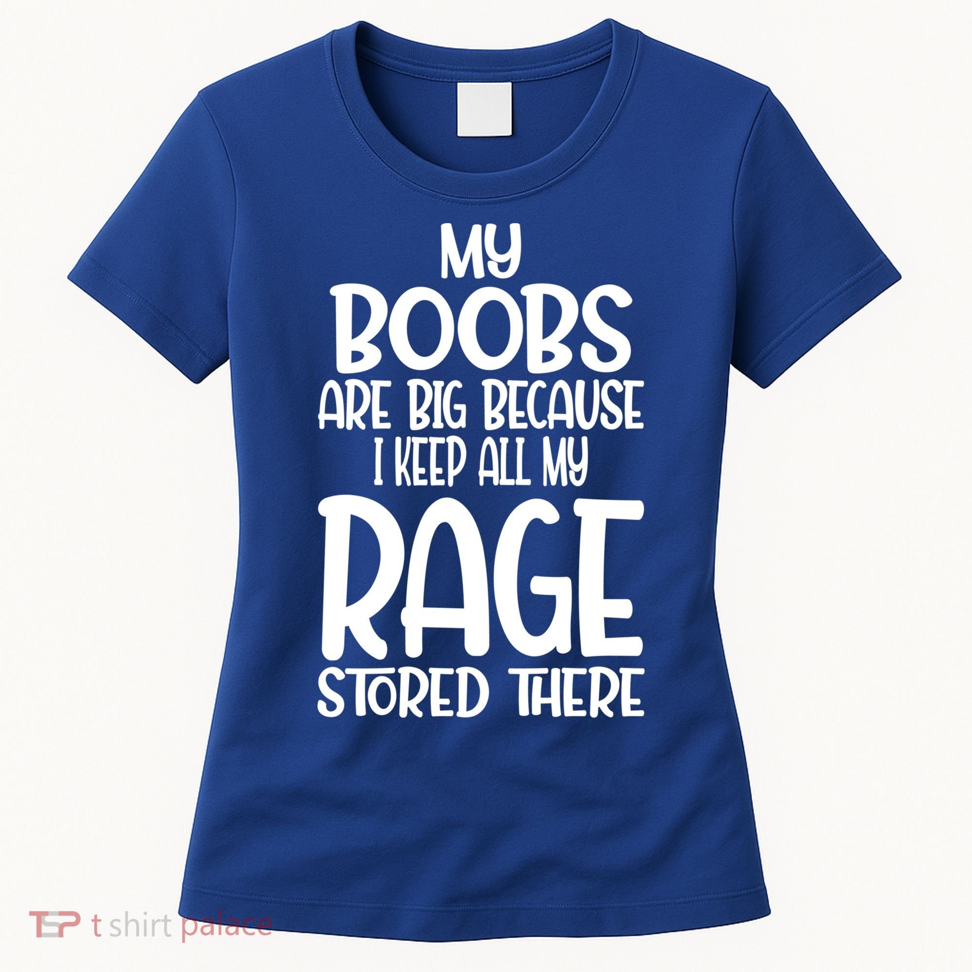 My Boobs Are Big Because I Keep All My Rage Stored There Cute Gift Women's T-Shirt