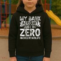 My Bank Account Just Hit Zero Cheer Dad Proud Cheer Father Kids Hoodie thumb 3