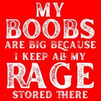 My Boobs Are Big Because I Keep All My Rage Stored There Funny Santa Hat thumb 1