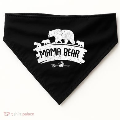 Mama Bear And Three Cubs USA-Made Doggie Bandana