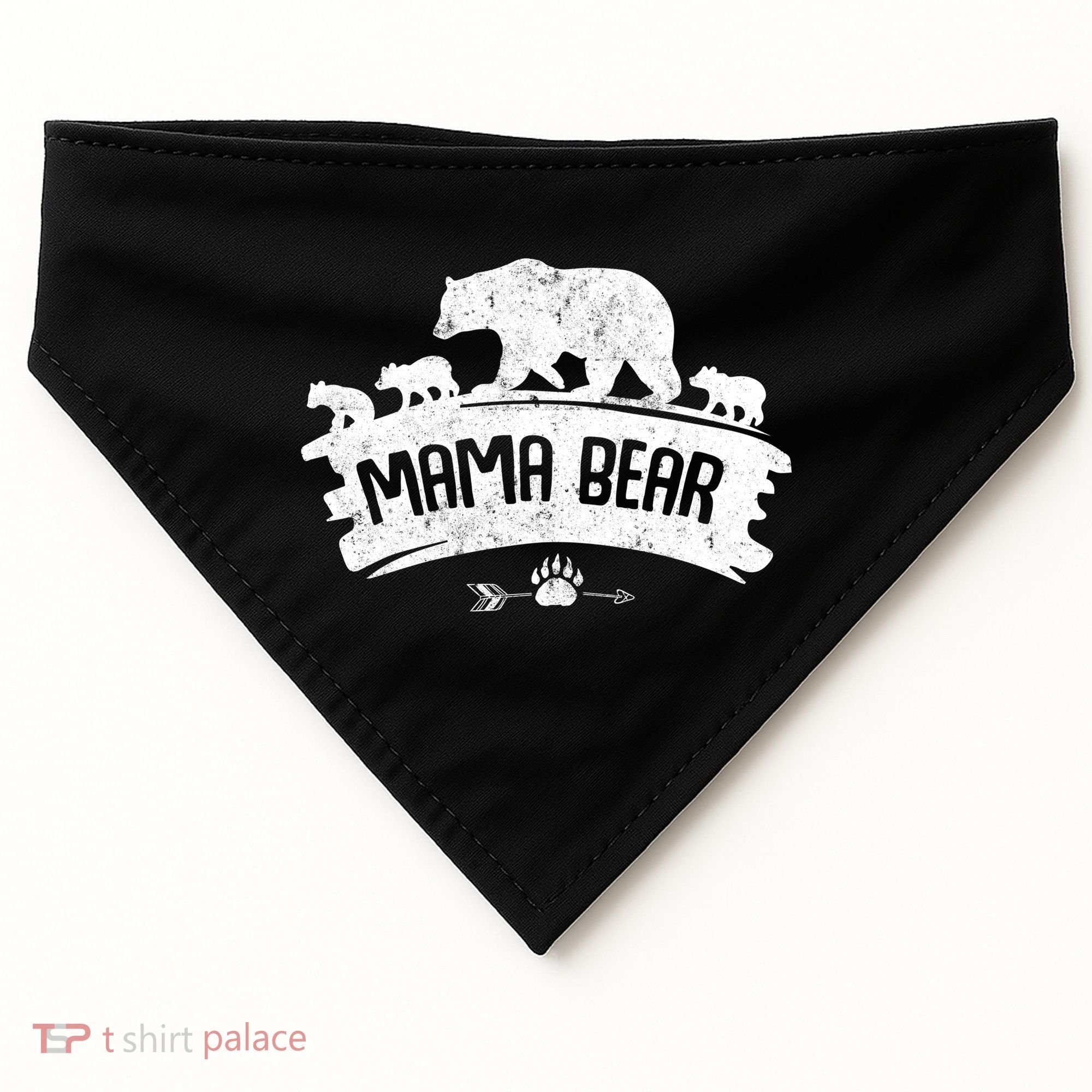 Mama Bear And Three Cubs USA-Made Doggie Bandana