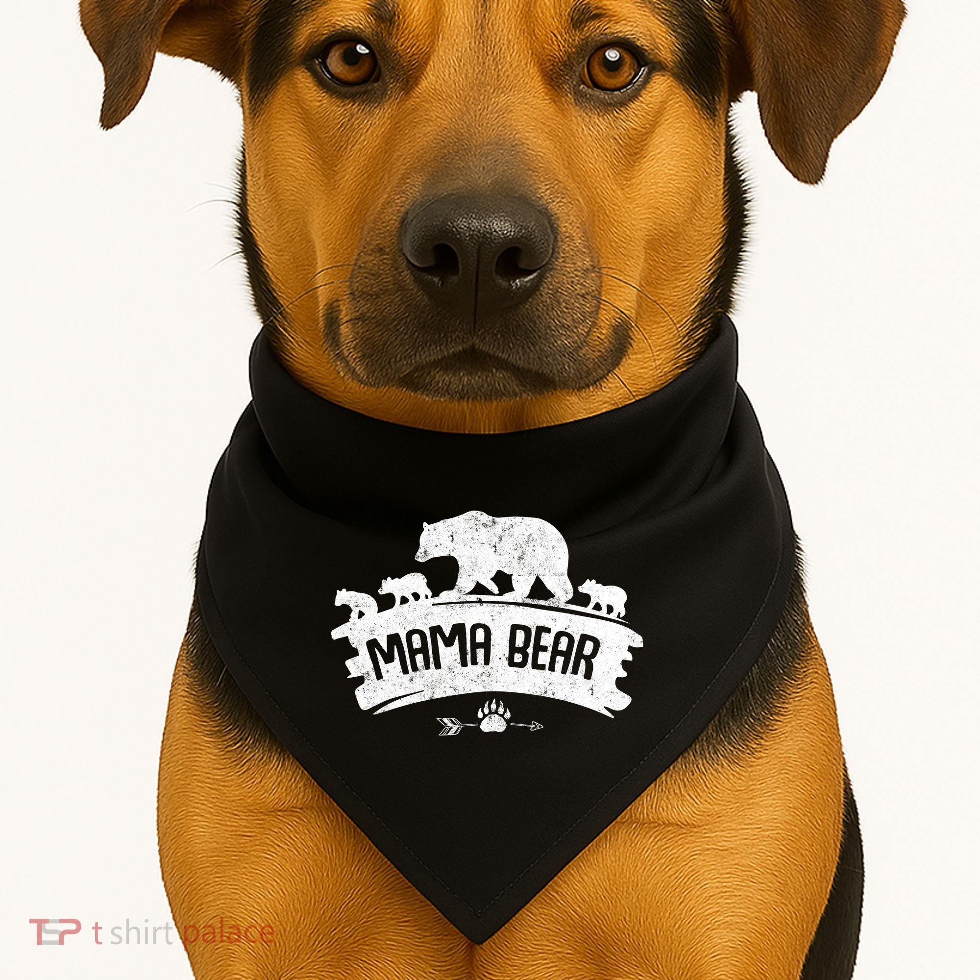 Mama Bear And Three Cubs USA-Made Doggie Bandana