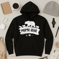 Mama Bear And Three Cubs Hoodie thumb 3