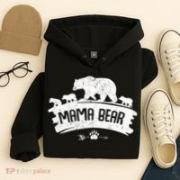 Mama Bear And Three Cubs Hoodie thumb 4
