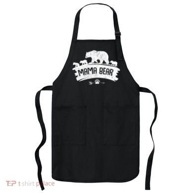 Mama Bear And Three Cubs Apron