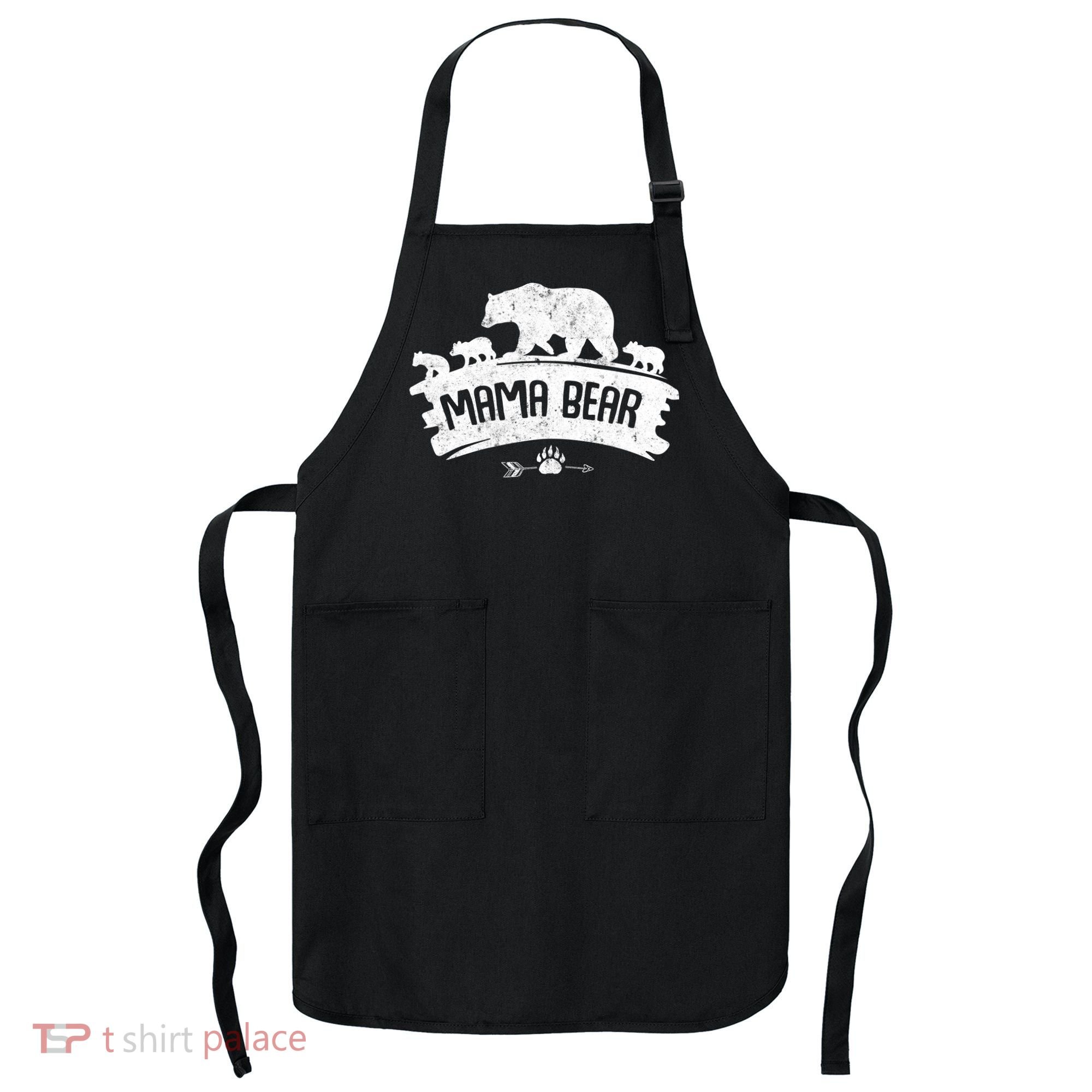 Mama Bear And Three Cubs Apron