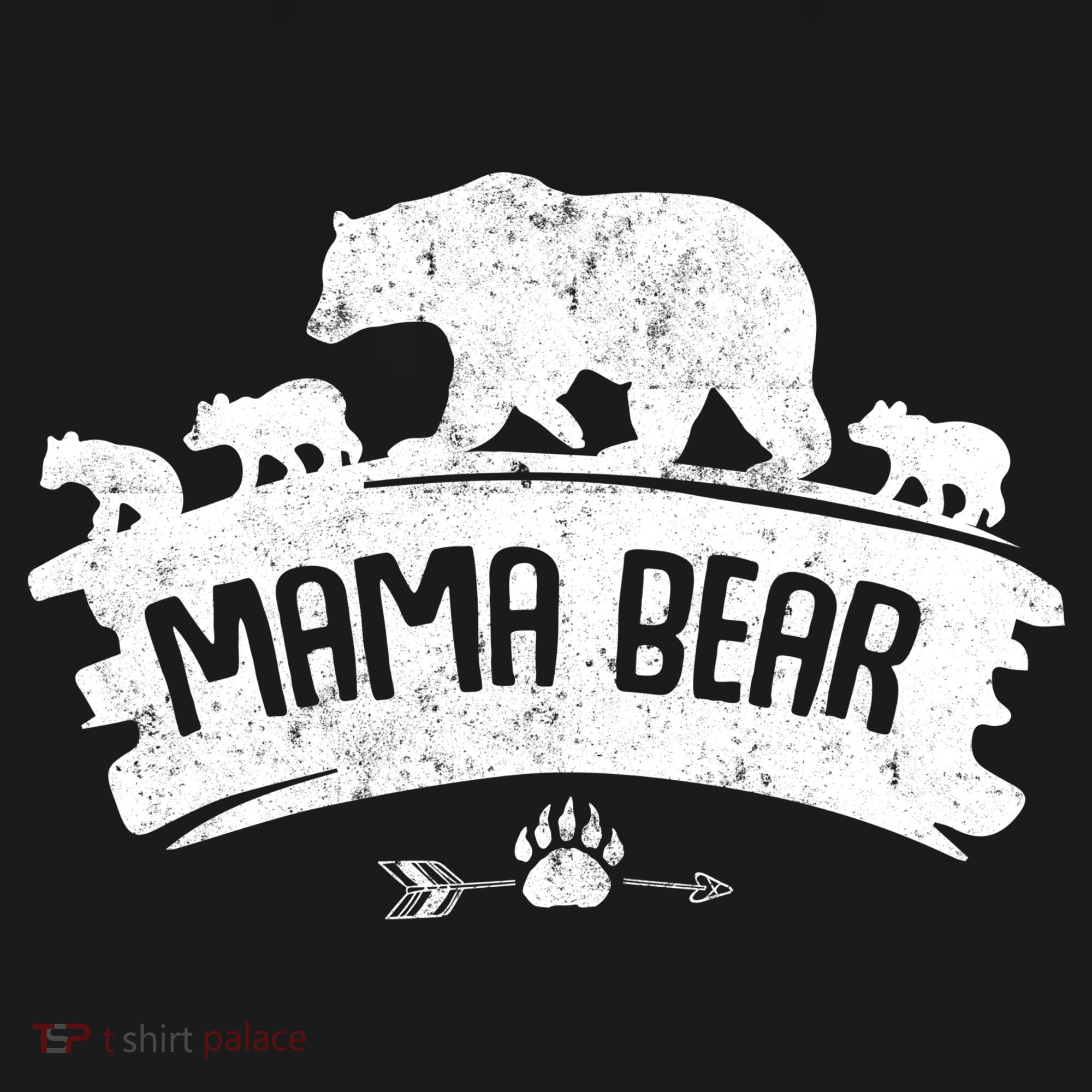 Mama Bear And Three Cubs T-Shirt
