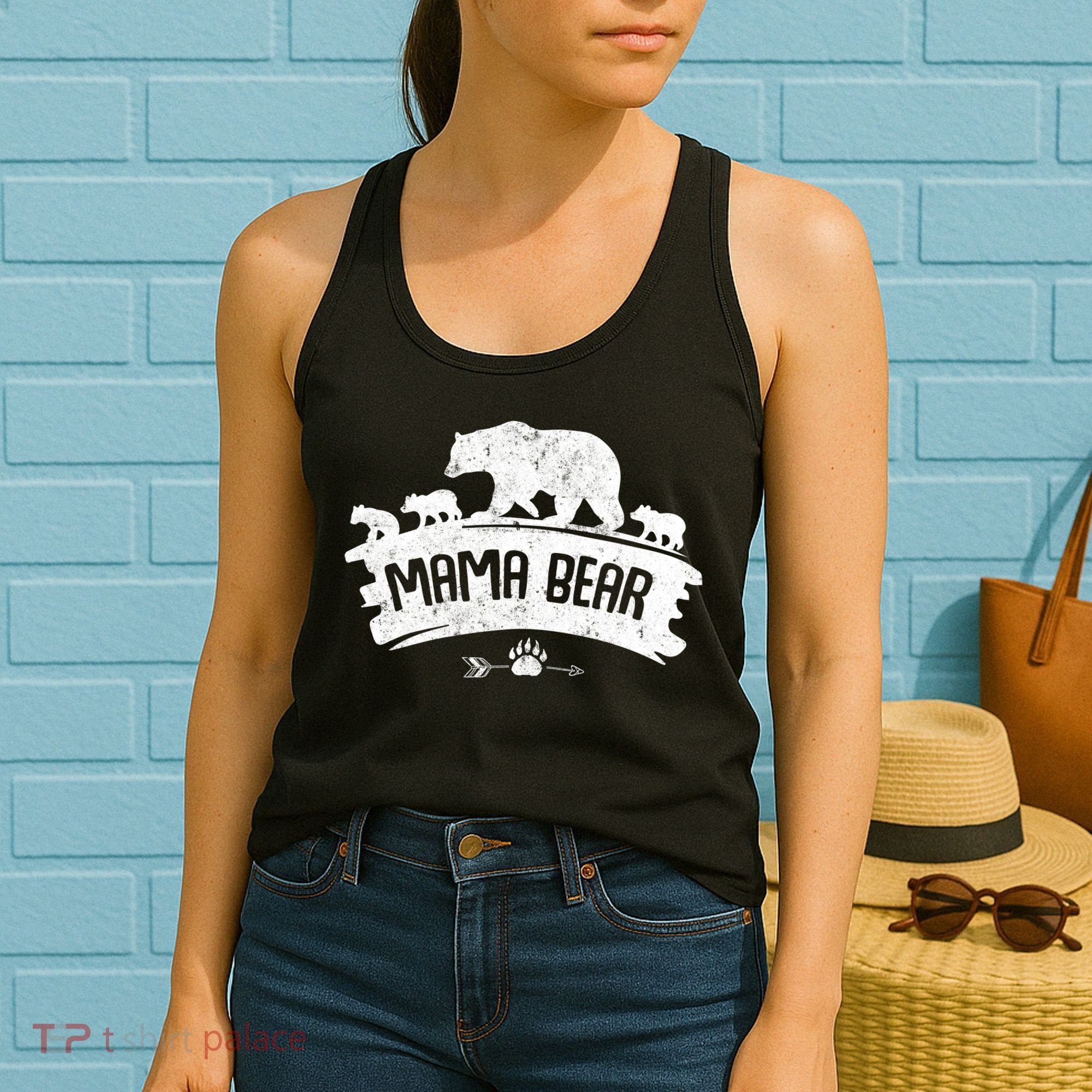 Mama Bear And Three Cubs Women's Tank Top