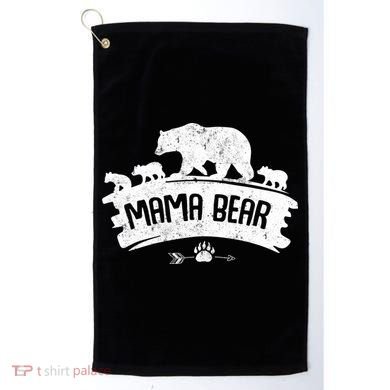 Mama Bear And Three Cubs Golf Towel