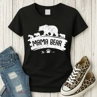 Mama Bear And Three Cubs Women's T-Shirt thumb 3
