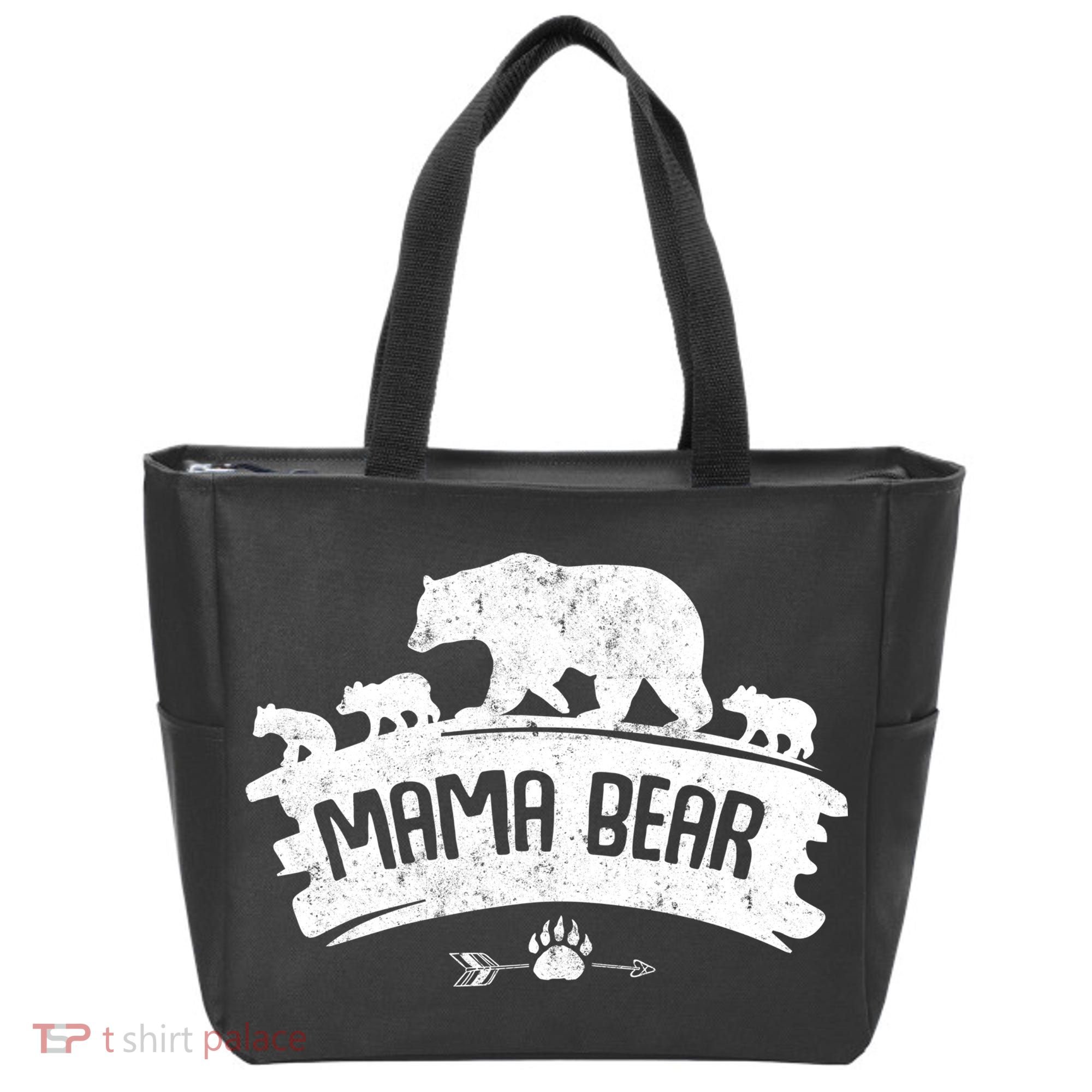 Mama Bear And Three Cubs Tote Bag