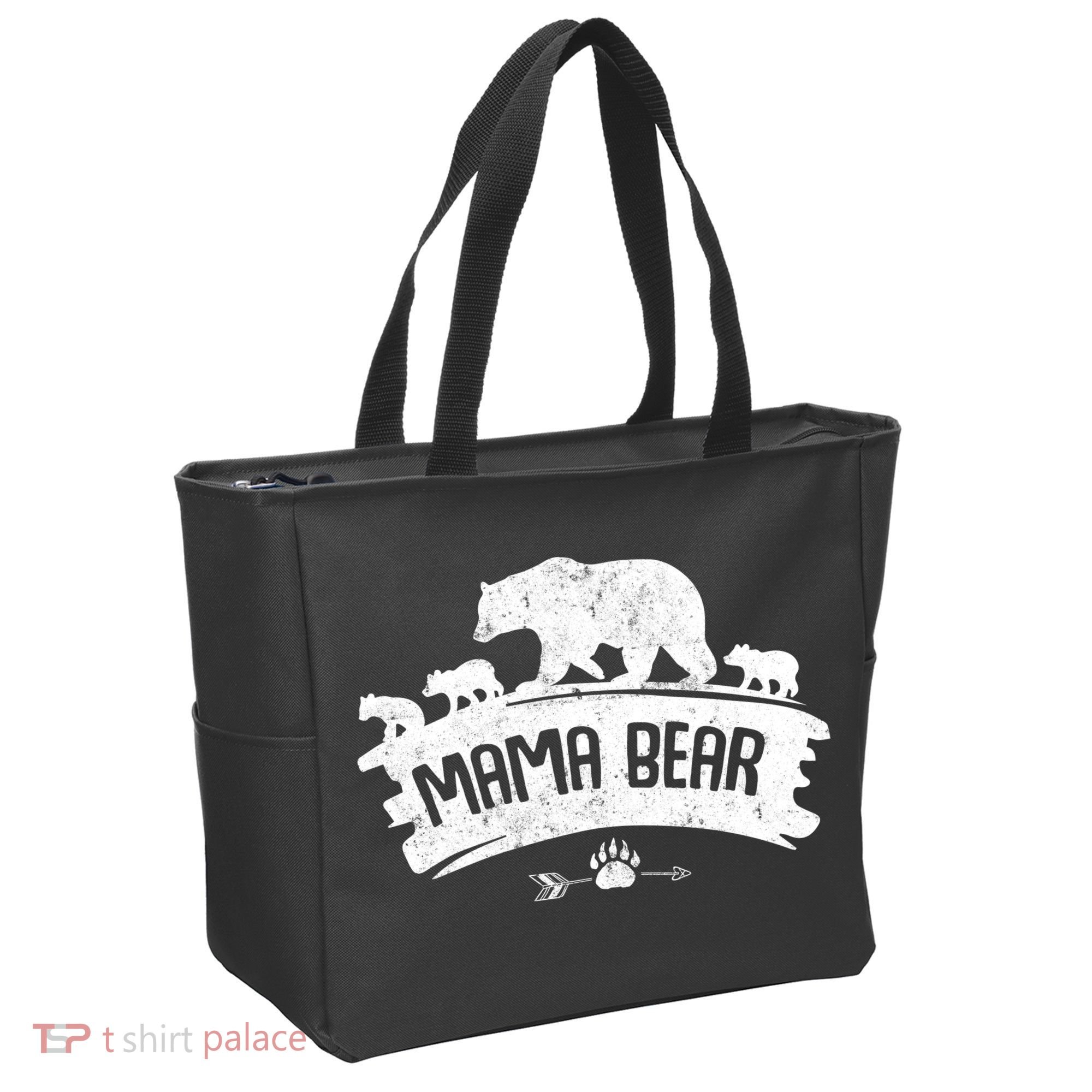 Mama Bear And Three Cubs Tote Bag