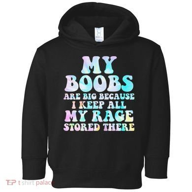 My Boobs Are Big Because I Keep All My Rage Stored There Toddler Hoodie