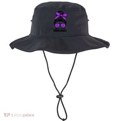 Messy Bun Alzheimer’s Warrior Unbreakable Awareness Month Gift Bucket Hat