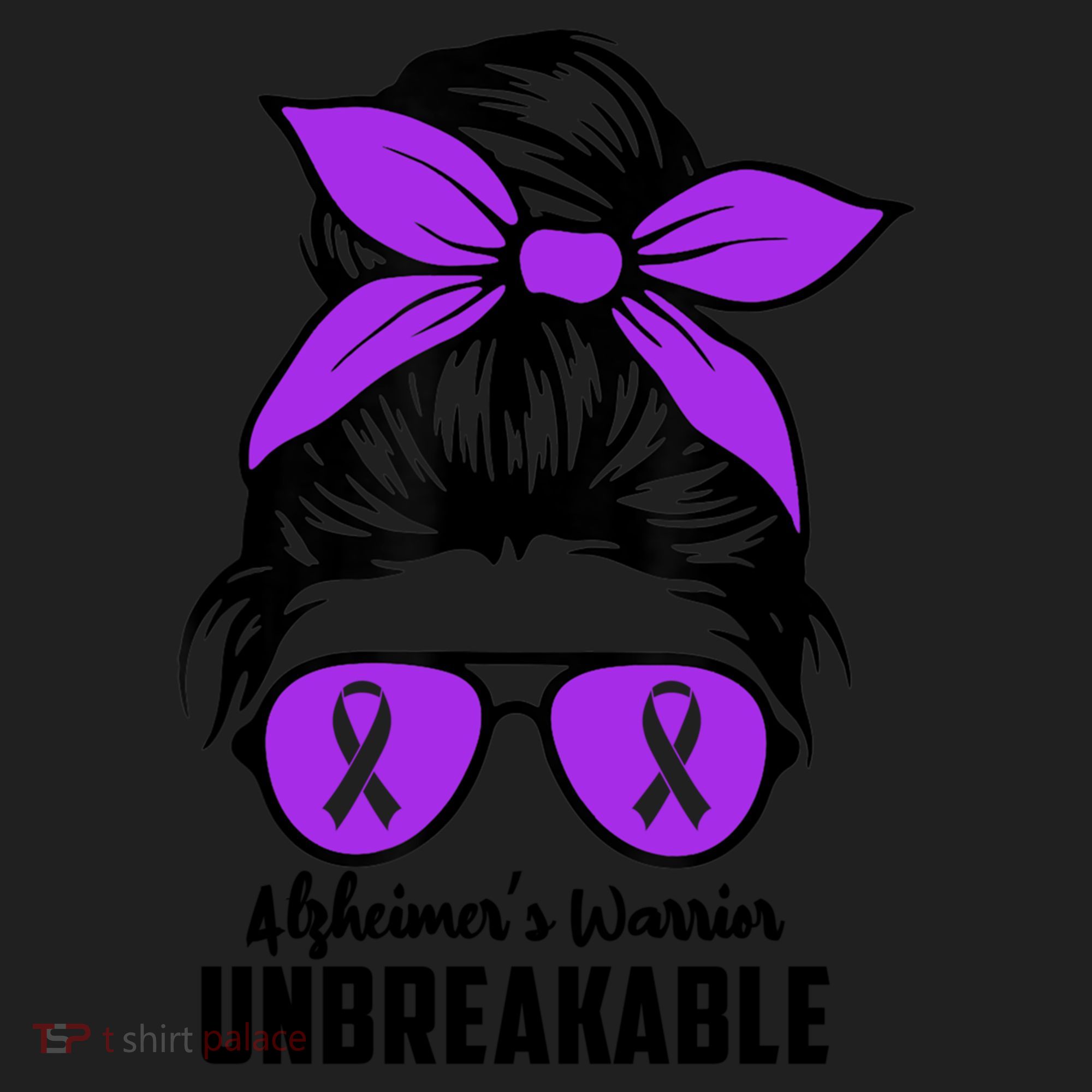 Messy Bun Alzheimer’s Warrior Unbreakable Awareness Month Gift Hat