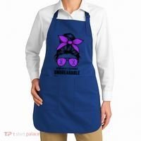Messy Bun Alzheimer’s Warrior Unbreakable Awareness Month Gift Apron thumb 2