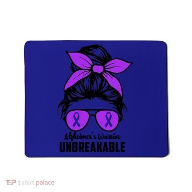Messy Bun Alzheimer’s Warrior Unbreakable Awareness Month Gift Mousepad