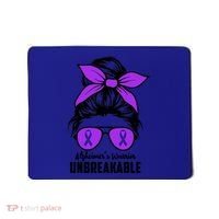 Messy Bun Alzheimer’s Warrior Unbreakable Awareness Month Gift Mousepad thumb 0