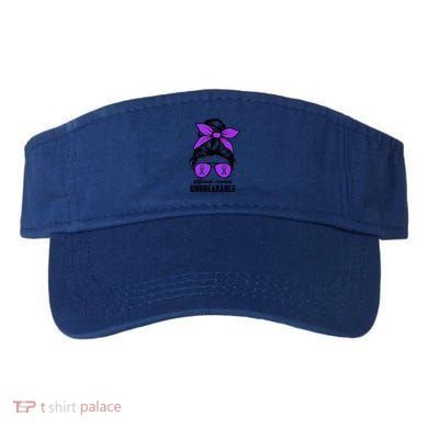 Messy Bun Alzheimer’s Warrior Unbreakable Awareness Month Gift Visor