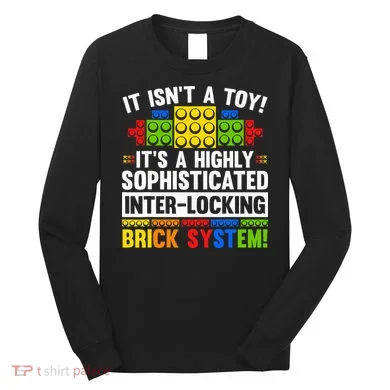 Master Builder Bricks Blocks Play Toy Long Sleeve Shirt