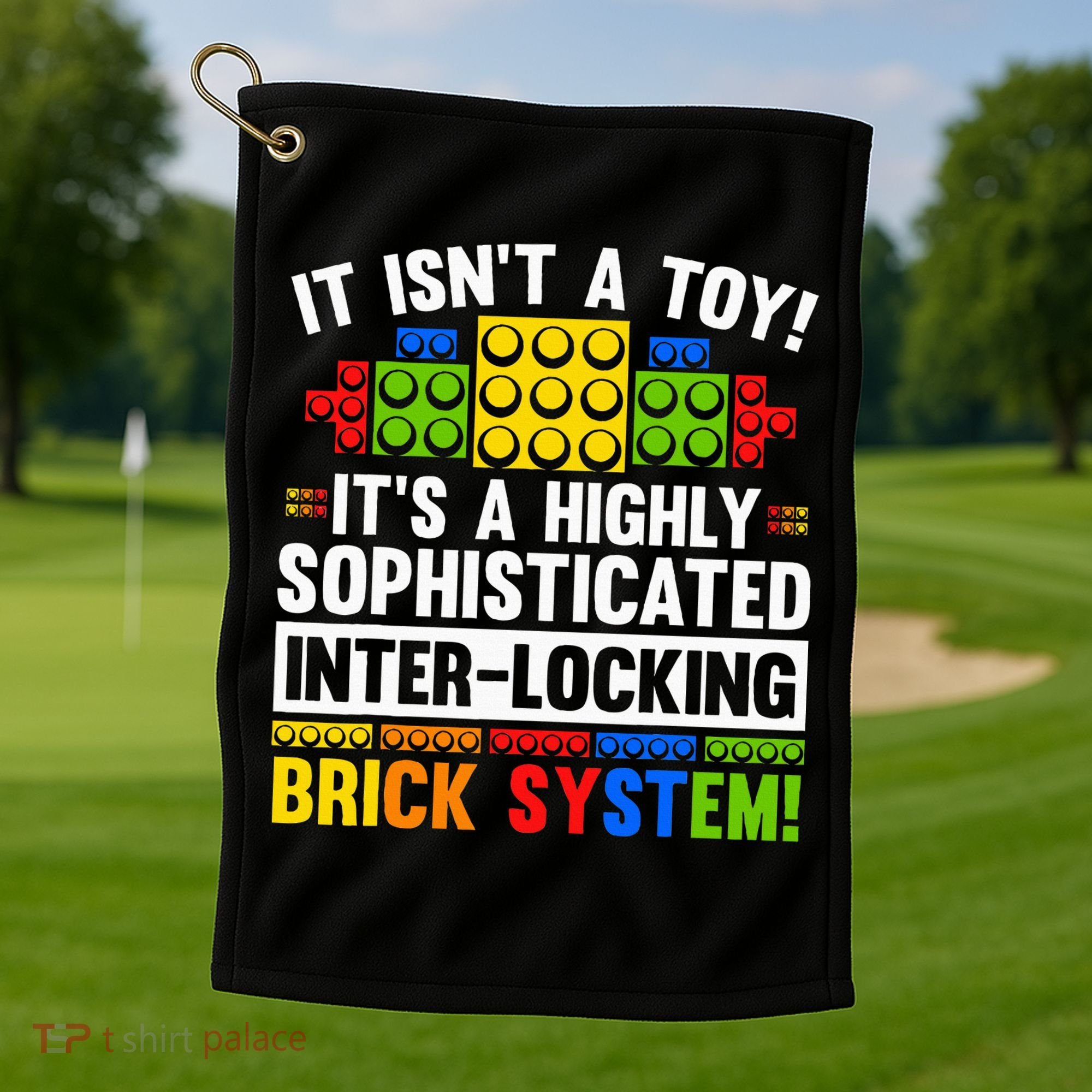 Master Builder Bricks Blocks Play Toy Golf Towel
