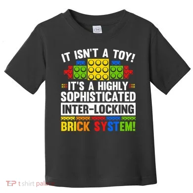 Master Builder Bricks Blocks Play Toy Toddler T-Shirt
