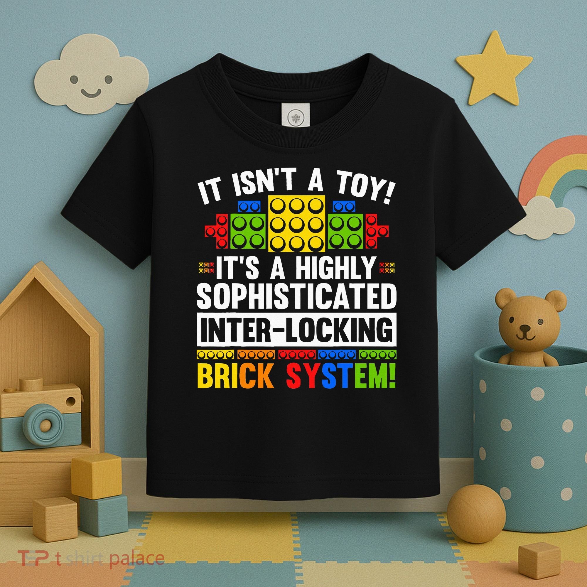 Master Builder Bricks Blocks Play Toy Toddler T-Shirt