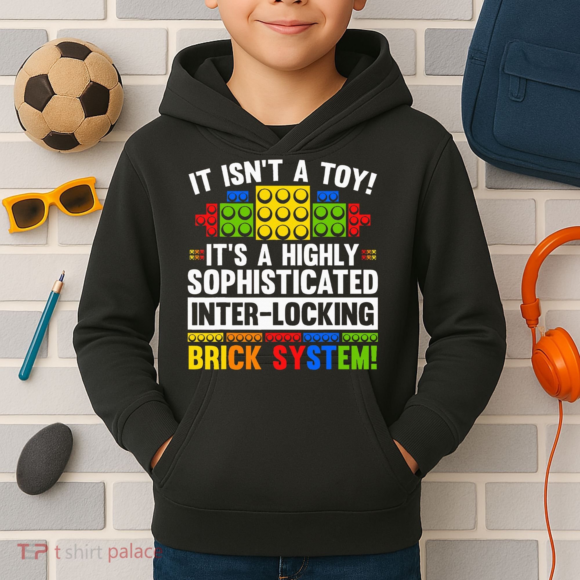 Master Builder Bricks Blocks Play Toy Kids Hoodie