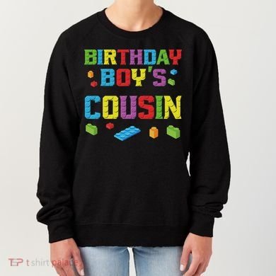 Master Builder Birthday Boy's Cousin Building Bricks Blocks Women's Sweatshirt