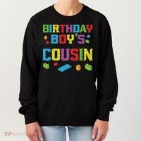 Master Builder Birthday Boy's Cousin Building Bricks Blocks Women's Sweatshirt thumb 0