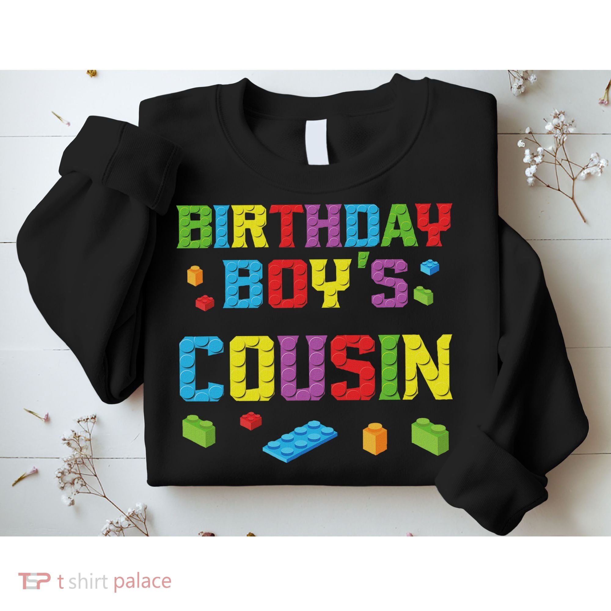 Master Builder Birthday Boy's Cousin Building Bricks Blocks Sweatshirt
