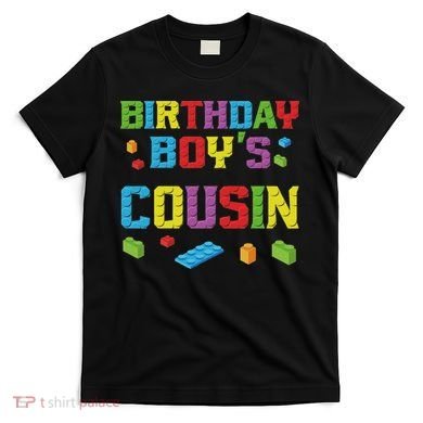 Master Builder Birthday Boy's Cousin Building Bricks Blocks T-Shirt