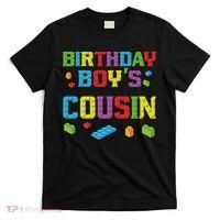 Master Builder Birthday Boy's Cousin Building Bricks Blocks T-Shirt thumb 0