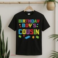 Master Builder Birthday Boy's Cousin Building Bricks Blocks T-Shirt thumb 2