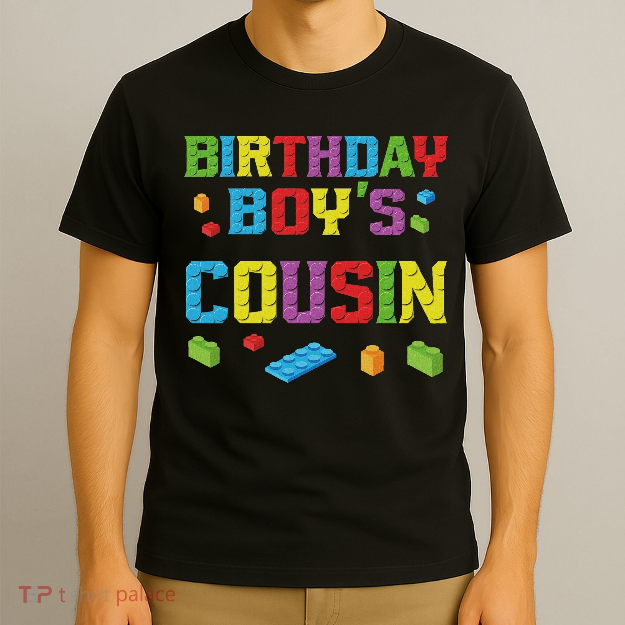 Master Builder Birthday Boy's Cousin Building Bricks Blocks T-Shirt