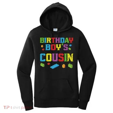 Master Builder Birthday Boy's Cousin Building Bricks Blocks Women's Hoodie