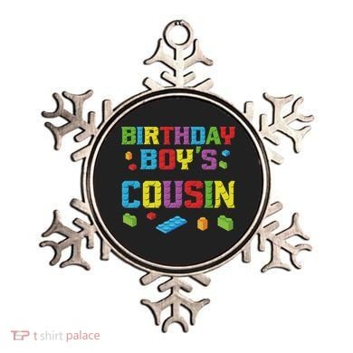 Master Builder Birthday Boy's Cousin Building Bricks Blocks Ornament
