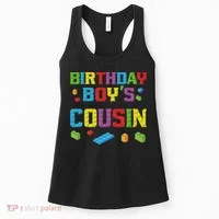 Master Builder Birthday Boy's Cousin Building Bricks Blocks Women's Tank Top thumb 0